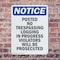 Signmission Posted No Trespassing Logging OSHA Notice Sign, Plastic, 7in W x 10in L, 2PK OS-2PACK-NS-P-710-V-17729 - alternate 5